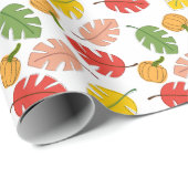 Bladeren en pompoenen cadeaupapier (Rol Hoek)
