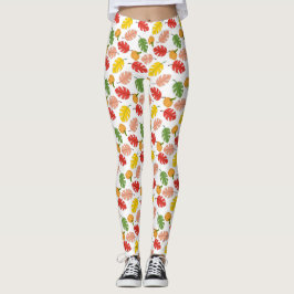 Bladeren en pompoenen leggings