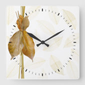 Bladeren en riemproducten, wandklokvormig vierkante klok (Voorkant)