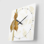 Bladeren en riemproducten, wandklokvormig vierkante klok (Hoek)