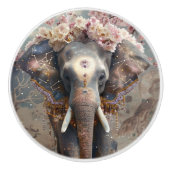 Bladeren en rompen keramische knop (Voorkant)