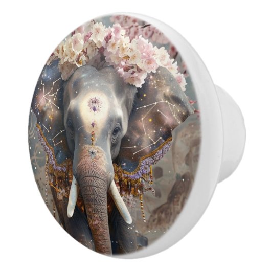 Bladeren en rompen keramische knop (Rechts)