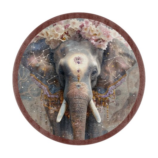 Bladeren en rompen snijplank (Voorkant)