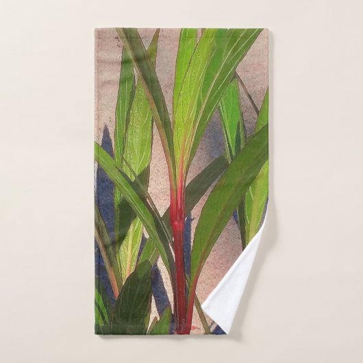 Bladeren en schaduwen bad handdoek (Handdoek)