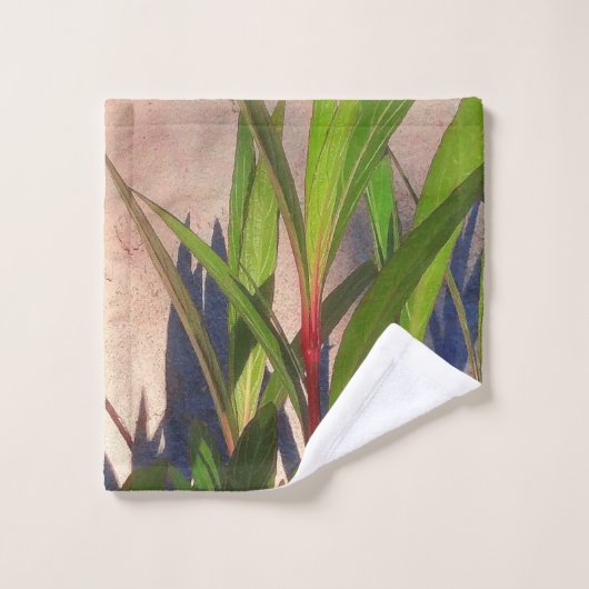 Bladeren en schaduwen bad handdoek (Wasdoekje)