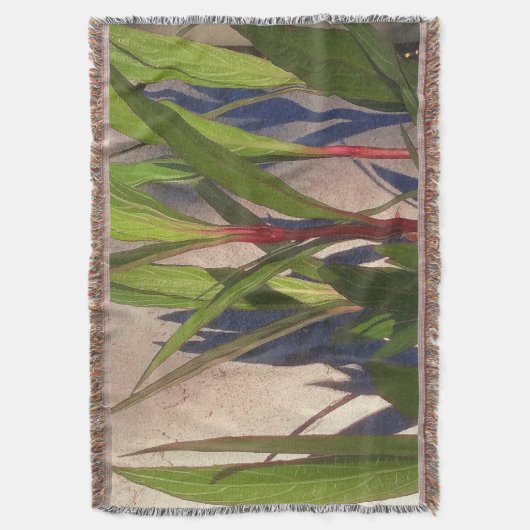 Bladeren en schaduwen deken (Voorkant Verticaal)