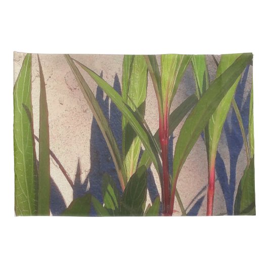 Bladeren en schaduwen kussensloop (Achterkant-Rechts)