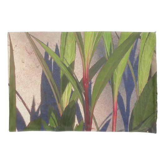 Bladeren en schaduwen kussensloop (Voorkant-Links)