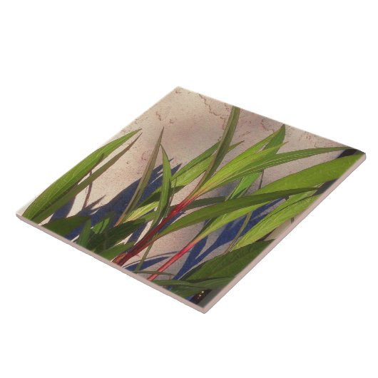 Bladeren en schaduwen tegeltje (Zijkant)