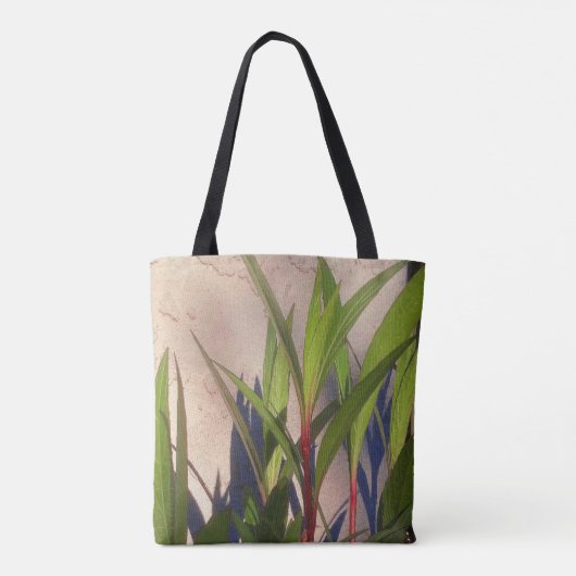 Bladeren en schaduwen tote bag (Achterkant)