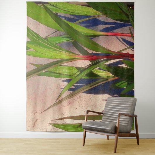 Bladeren en schaduwen wandkleed (In situ)