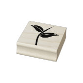 bladeren en stam art stempel (Stempel)