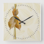 Bladeren en stro-producten vierkante klok (Voorkant)