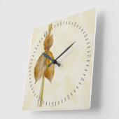 Bladeren en stro-producten vierkante klok (Hoek)