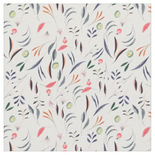 Bladeren en veren patroon stof (Close Up)