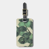 Bladeren en vertakkingen op de achtergrond van Cre Bagagelabel (Voorkant verticaal)