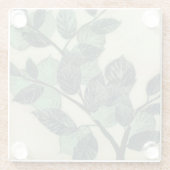 Bladeren en vertakkingen op de achtergrond van Cre Glazen Onderzetter (Achterkant)