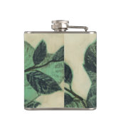 Bladeren en vertakkingen op de achtergrond van Cre Heupfles (Achterkant)