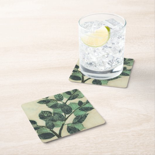 Bladeren en vertakkingen op de achtergrond van Cre Kartonnen Onderzetters (Insitu)