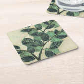 Bladeren en vertakkingen op de achtergrond van Cre Kartonnen Onderzetters (Schuin)