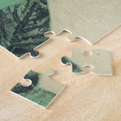 Bladeren en vertakkingen op de achtergrond van Cre Legpuzzel (Zijkant)