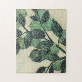 Bladeren en vertakkingen op de achtergrond van Cre Legpuzzel (Verticaal)