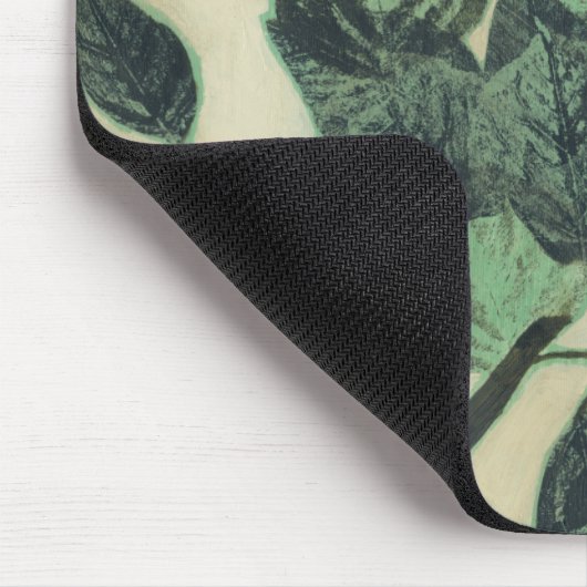 Bladeren en vertakkingen op de achtergrond van Cre Muismat (Hoek)