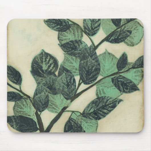 Bladeren en vertakkingen op de achtergrond van Cre Muismat (Voorkant)