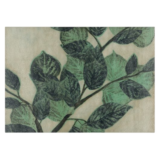 Bladeren en vertakkingen op de achtergrond van Cre Snijplank (Voorkant)