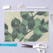 Bladeren en vertakkingen op de achtergrond van Cre Tissuepapier (Craft)