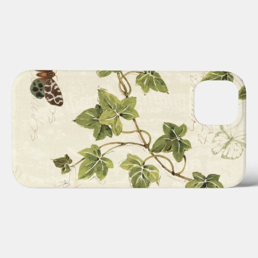 Bladeren en vlinder Case-Mate iPhone case (Achterkant (horizontaal))