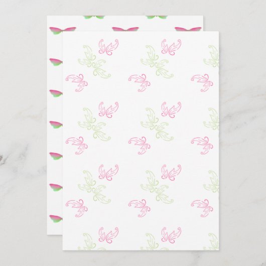 Bladeren en vlinderbloempapier (Voorkant / Achterkant)