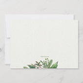 Bladeren en vogel uitnodiging (Achterkant)