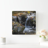 Bladeren en watervallen wandklok (Huis)