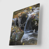 Bladeren en watervallen wandklok (Hoek)