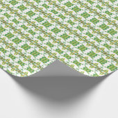Bladeren en wolken cadeaupapier (Hoek)