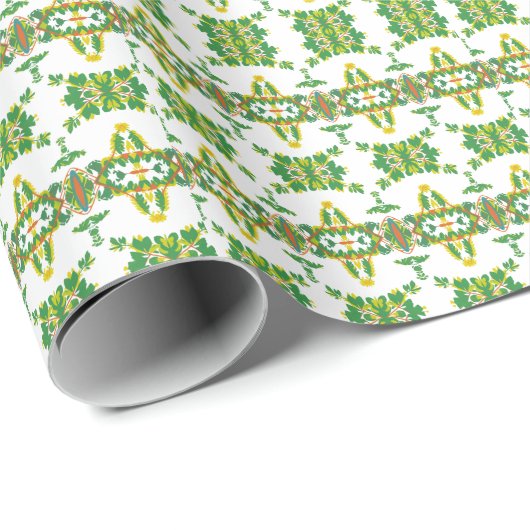 Bladeren en wolken cadeaupapier (Rol Hoek)