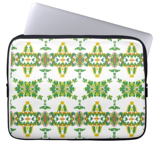 Bladeren en wolken laptop sleeve (Voorkant)