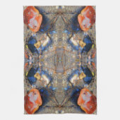 Bladeren en zeeschelpen patroon II Theedoek (Verticaal)