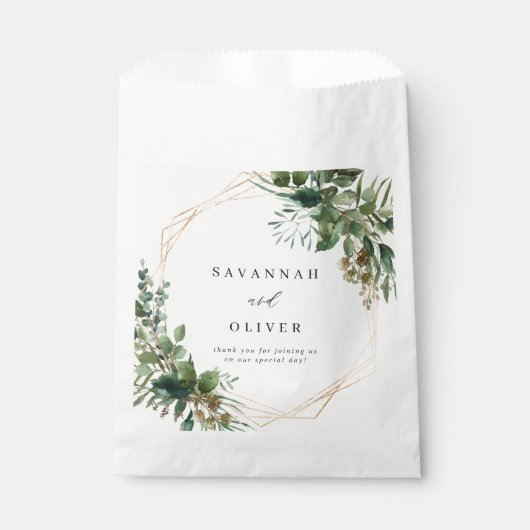 Bladeren & Eucalyptus Gouden Bruiloft Bedankzakje (Voorkant)