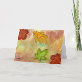 bladeren feestdagen kaart