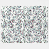 Bladeren. Fleece Deken (Voorkant (Horizontaal))