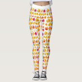 BLADEREN GEDRUKTE LEGGINGS (Voorkant)