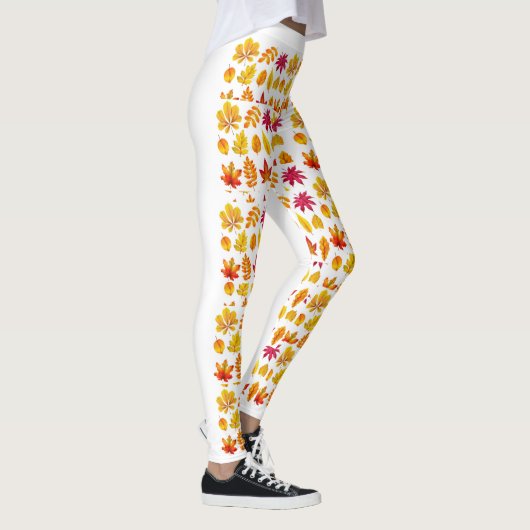 BLADEREN GEDRUKTE LEGGINGS (Rechts)