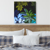Bladeren gewikkeld doek canvas afdruk (Insitu (Slaapkamer))