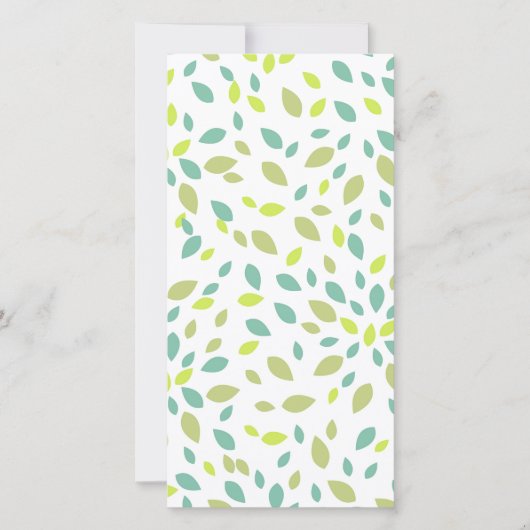 Bladeren (groen) bedankkaart (Voorkant)