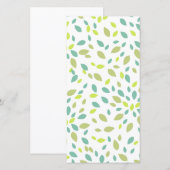 Bladeren (groen) bedankkaart (Voorkant / Achterkant)
