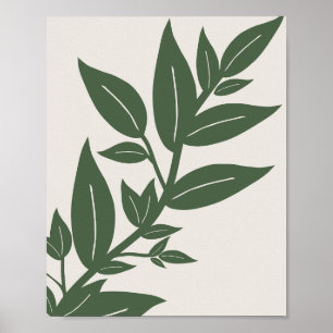 Bladeren groen botanisch poster