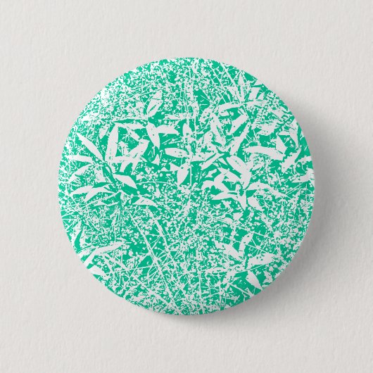 bladeren (groen en wit) ronde button 5,7 cm (Voorkant)