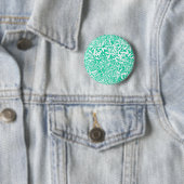bladeren (groen en wit) ronde button 5,7 cm (In situ)